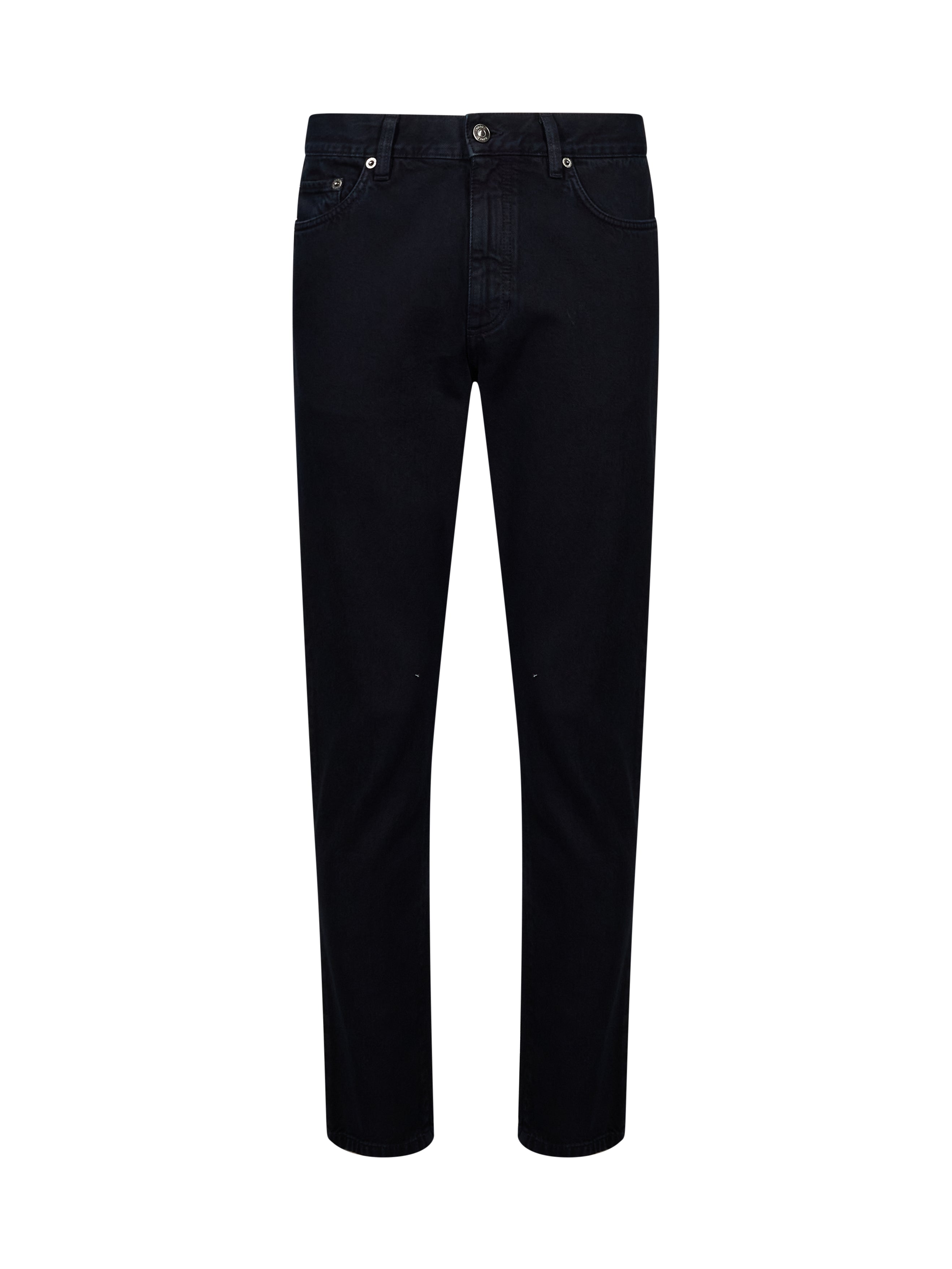 Pantaloni in cotone a gamba dritta in blu 