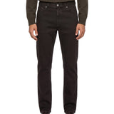 Jeans a gamba dritta in marrone 