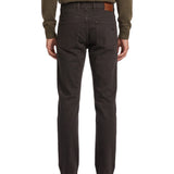Jeans a gamba dritta in marrone 