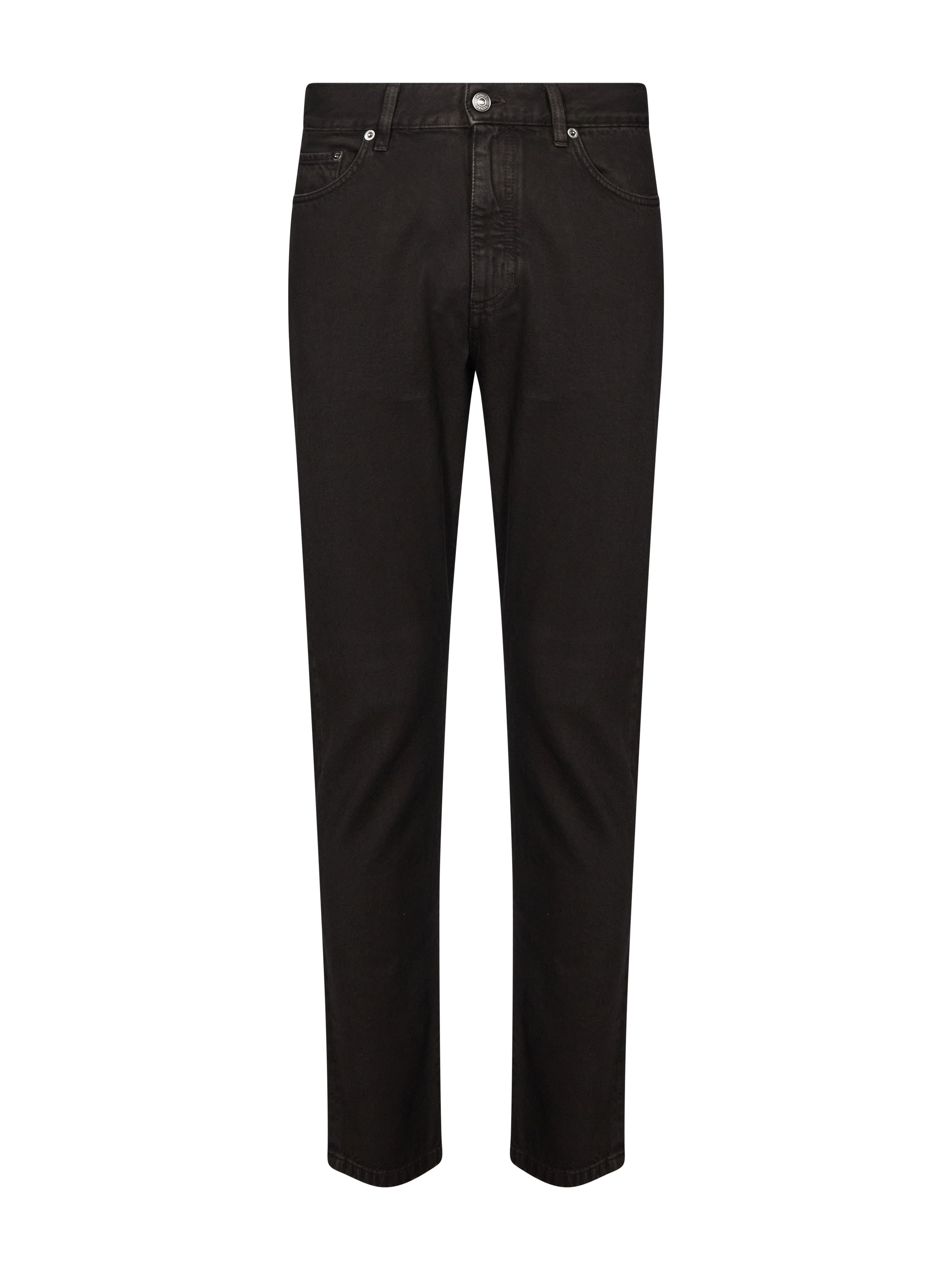 Jeans a gamba dritta in marrone 