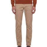 Pantaloni con pieghe in beige 