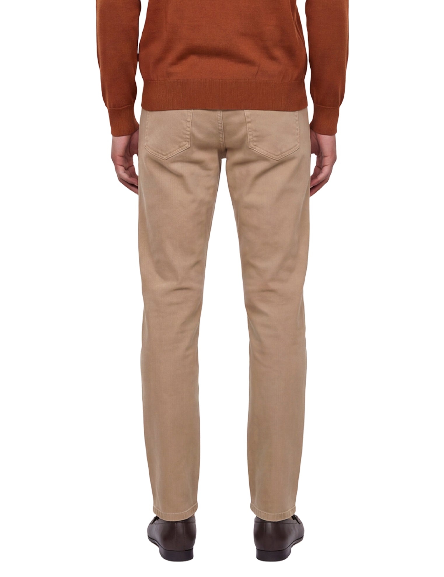Pantaloni con pieghe in beige 