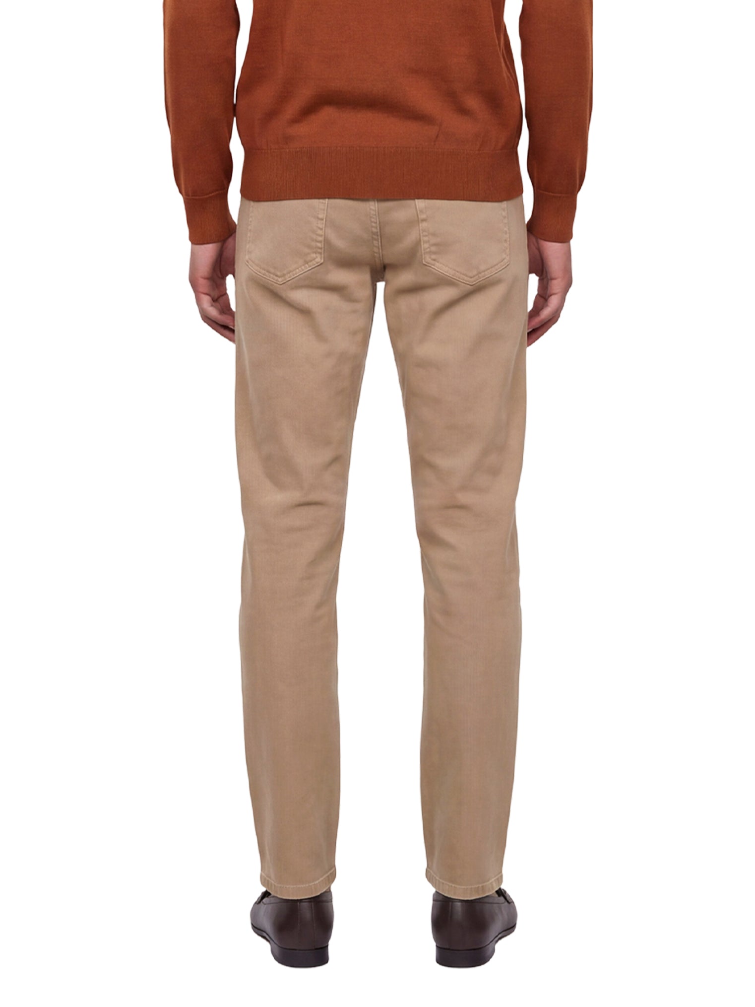 Pantaloni con pieghe in beige 