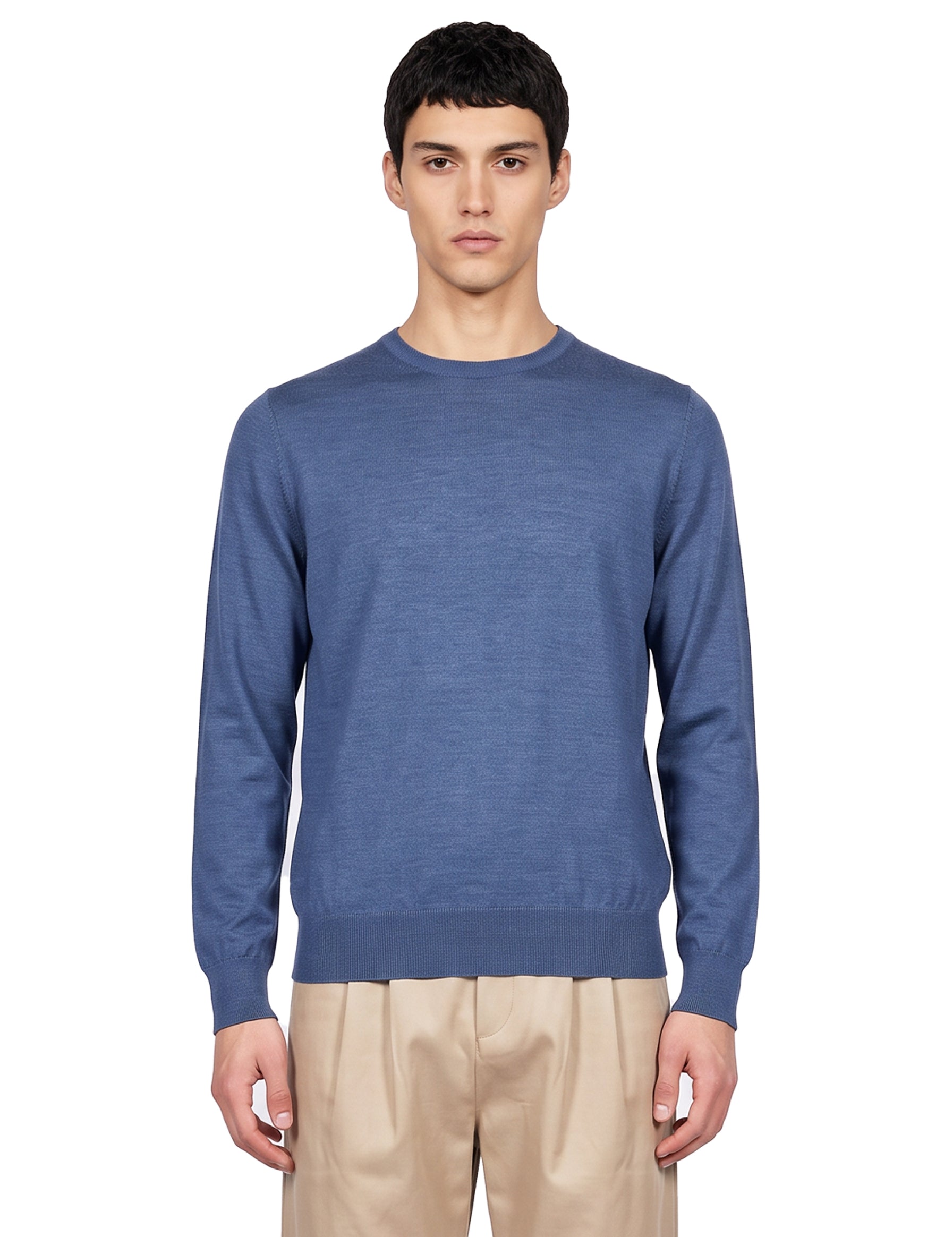 Maglione in maglia fine in blu 