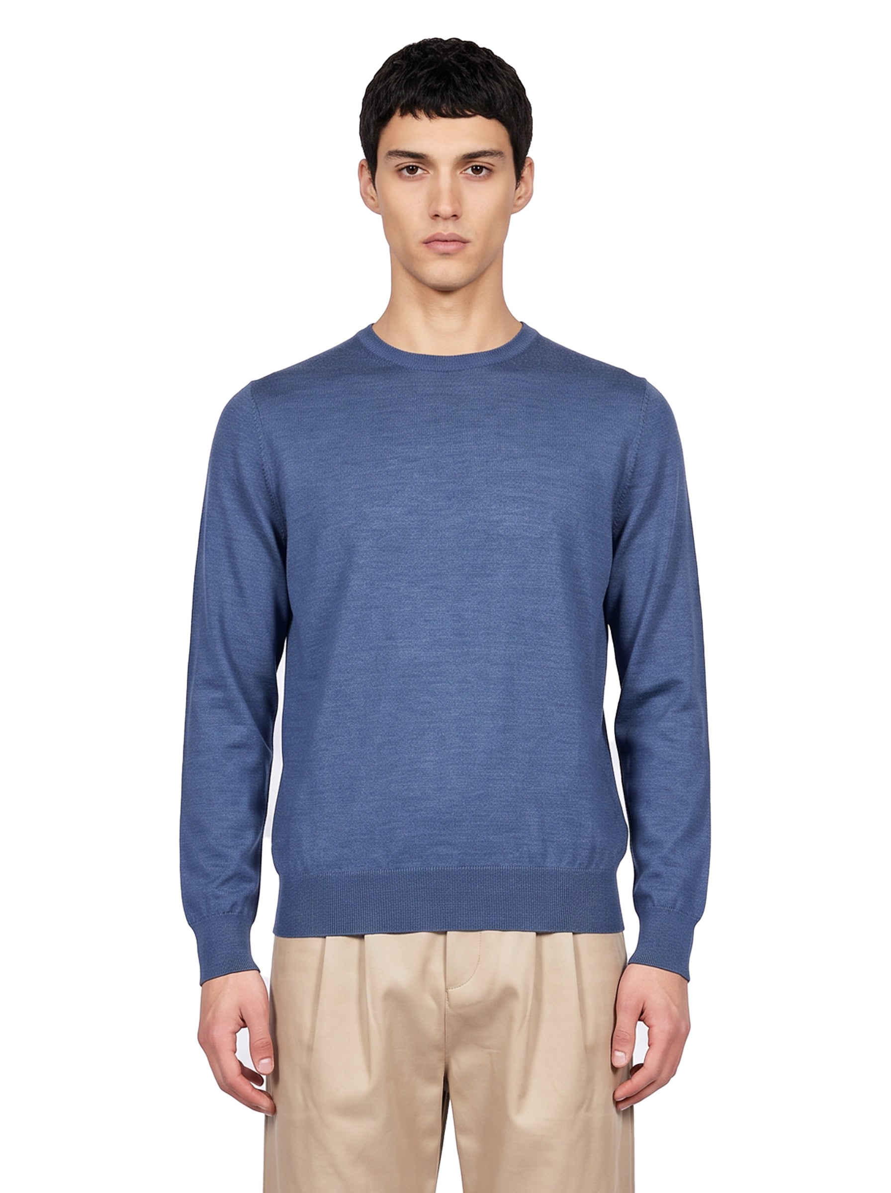 Maglione in maglia fine in blu 