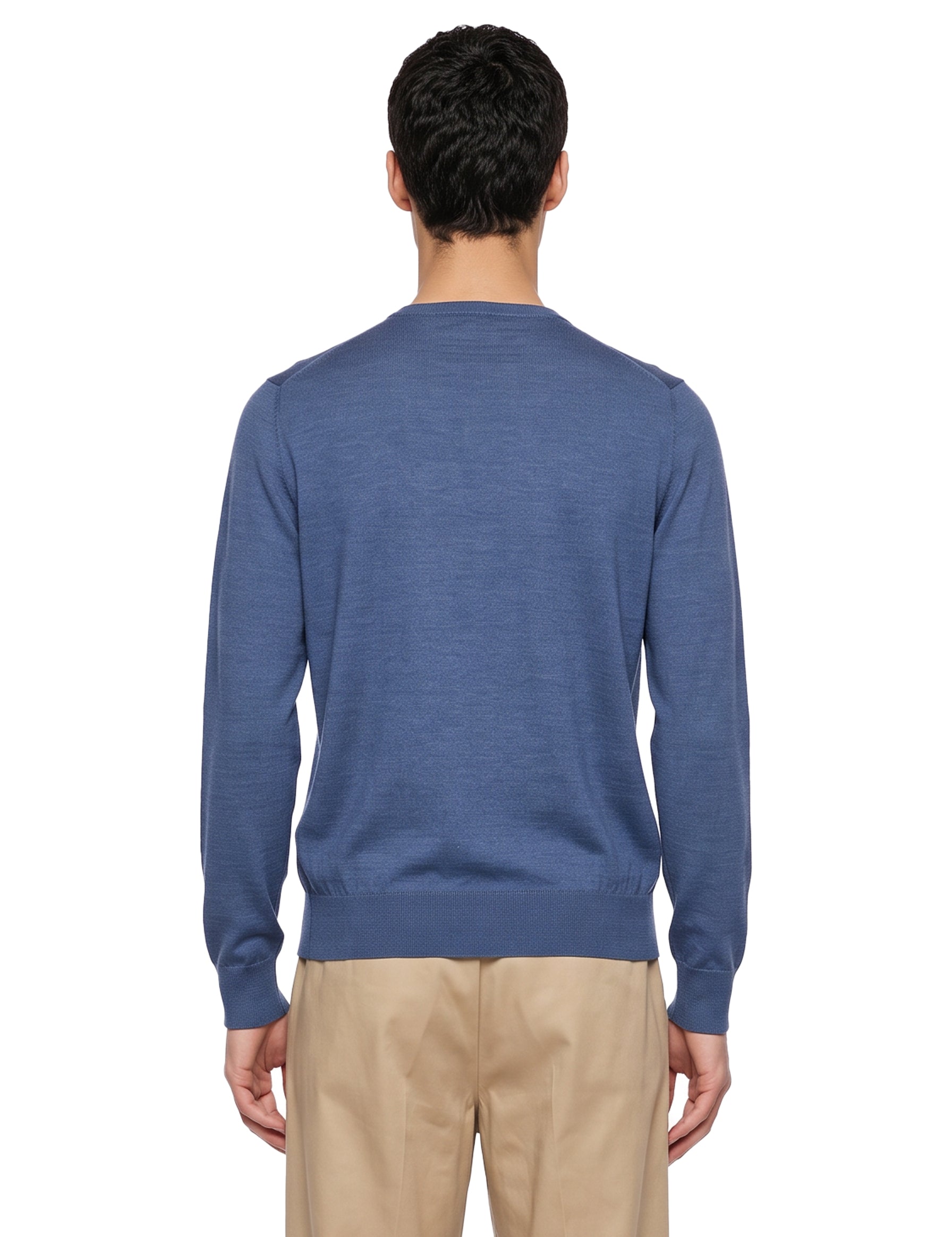 Maglione in maglia fine in blu 