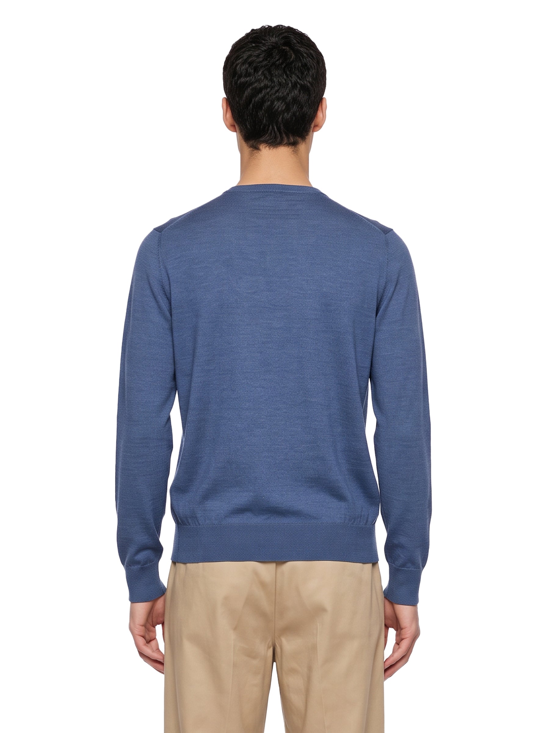 Maglione in maglia fine in blu 