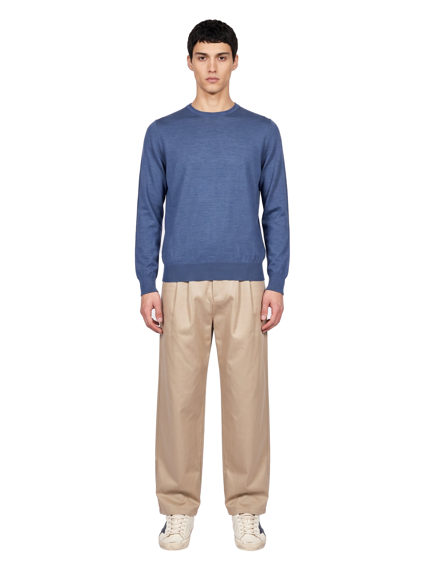 Maglione in maglia fine in blu 