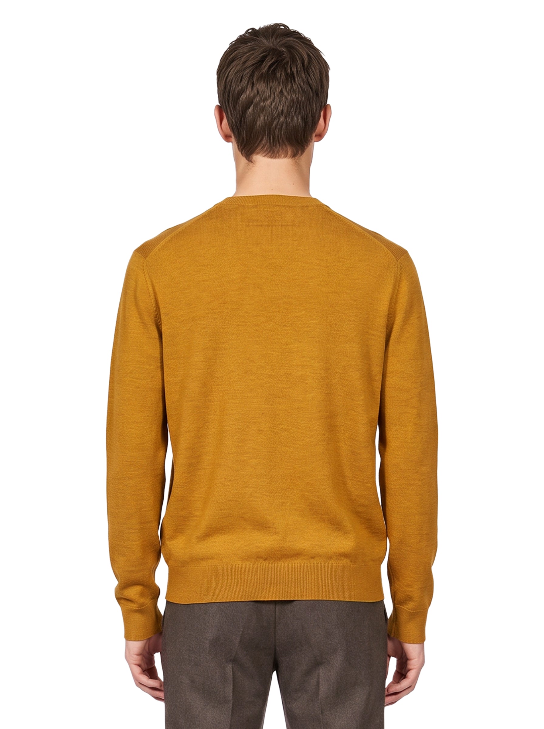 Maglione con scollo a V oasi in giallo 