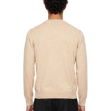 Maglione con scollo a V Oasi in beige 