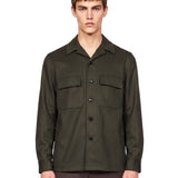 Cgiacca-camicia Oasi in cashmere in verde 