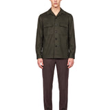 Cgiacca-camicia Oasi in cashmere in verde 