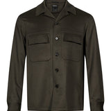 Cgiacca-camicia Oasi in cashmere in verde 