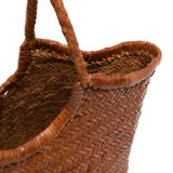 Borsa Nantucket intrecciata grande in marrone 