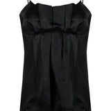 Top con scollo a V in nero - donna 