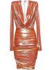 Women's Alexandre Vauthier Orange Draped Dress