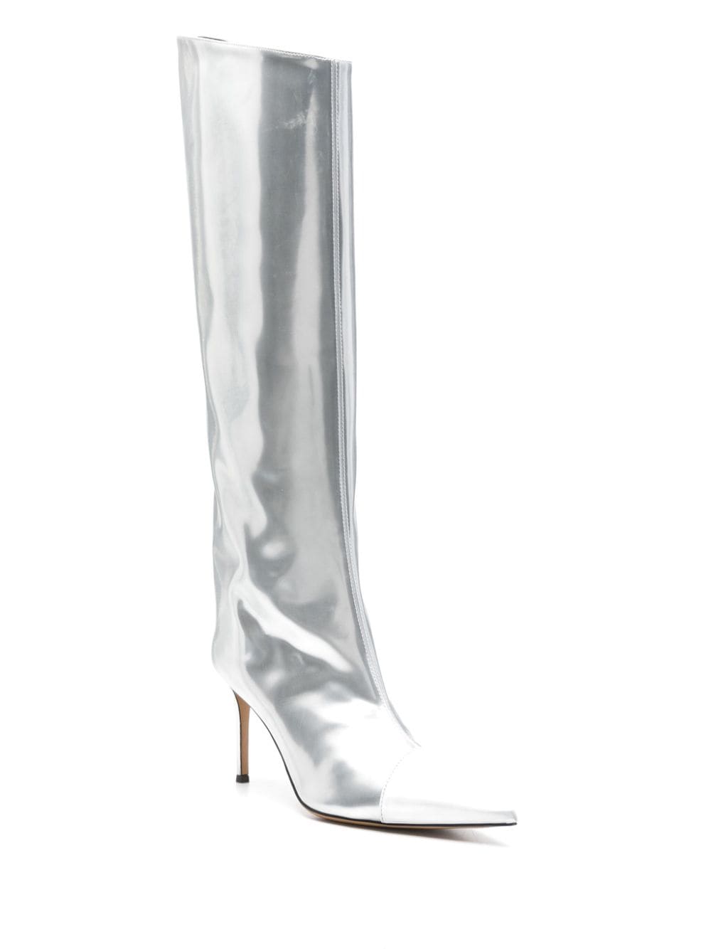 Stivali al ginocchio 90mm in argento - donna 