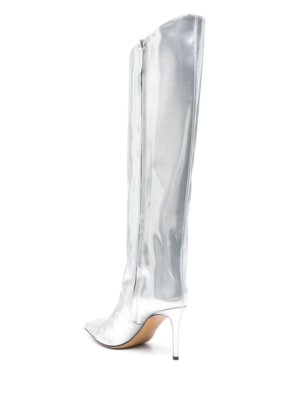 Stivali al ginocchio 90mm in argento - donna 