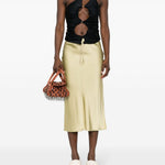 Top asimmetrico con cut-out in nero - donna 