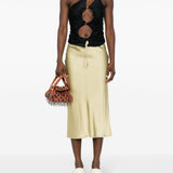 Top asimmetrico con cut-out in nero - donna 