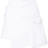 Minigonna asimmetrica in bianco - donna 