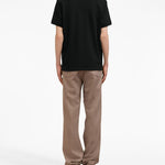 Polo con ricamo in nero - unisex 