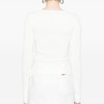 Top con dettagli cut-out in bianco - donna 