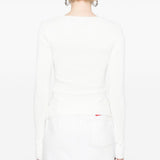 Top con dettagli cut-out in bianco - donna 