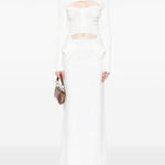 Top con dettagli cut-out in bianco - donna 