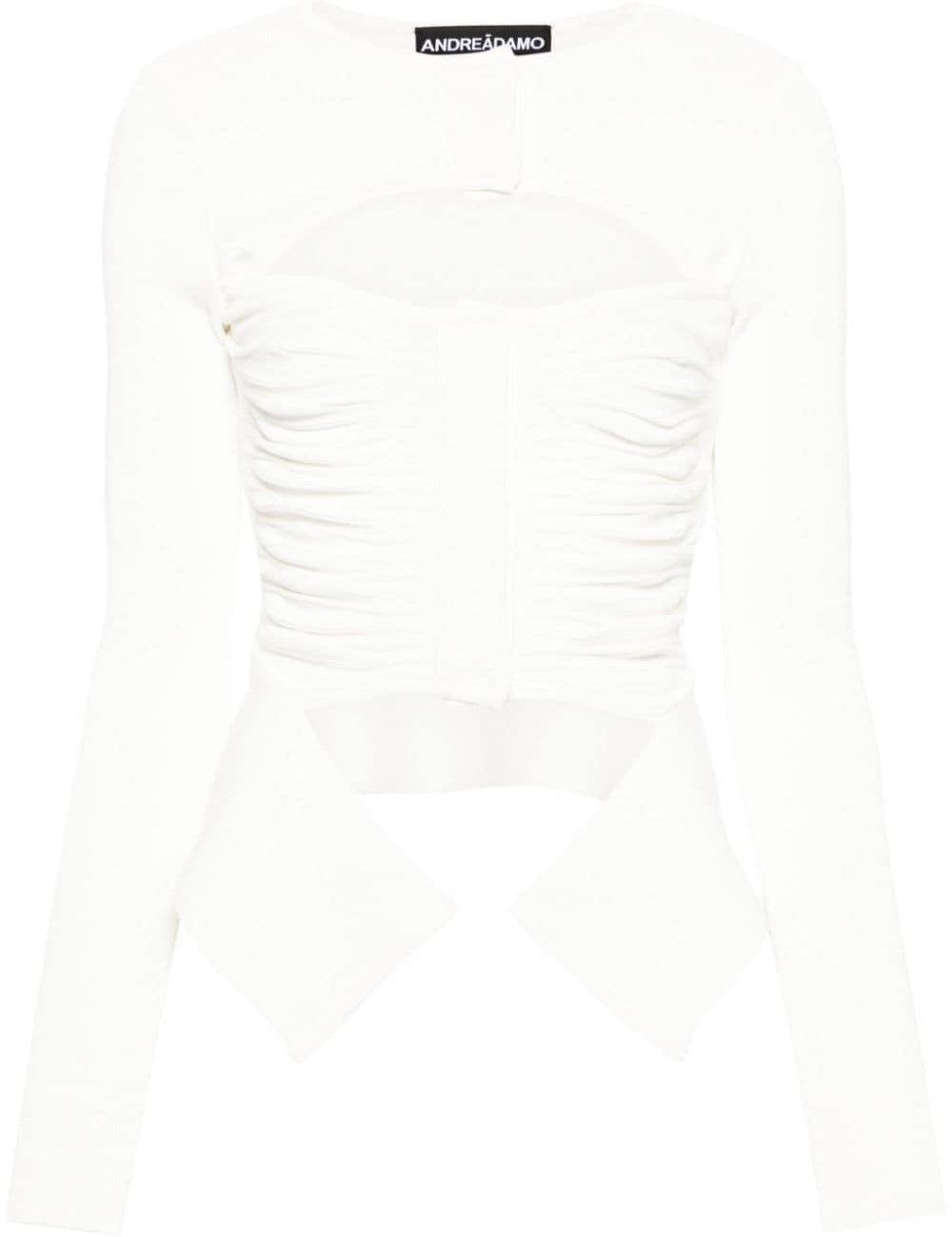 Top con dettagli cut-out in bianco - donna 