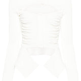 Top con dettagli cut-out in bianco - donna 