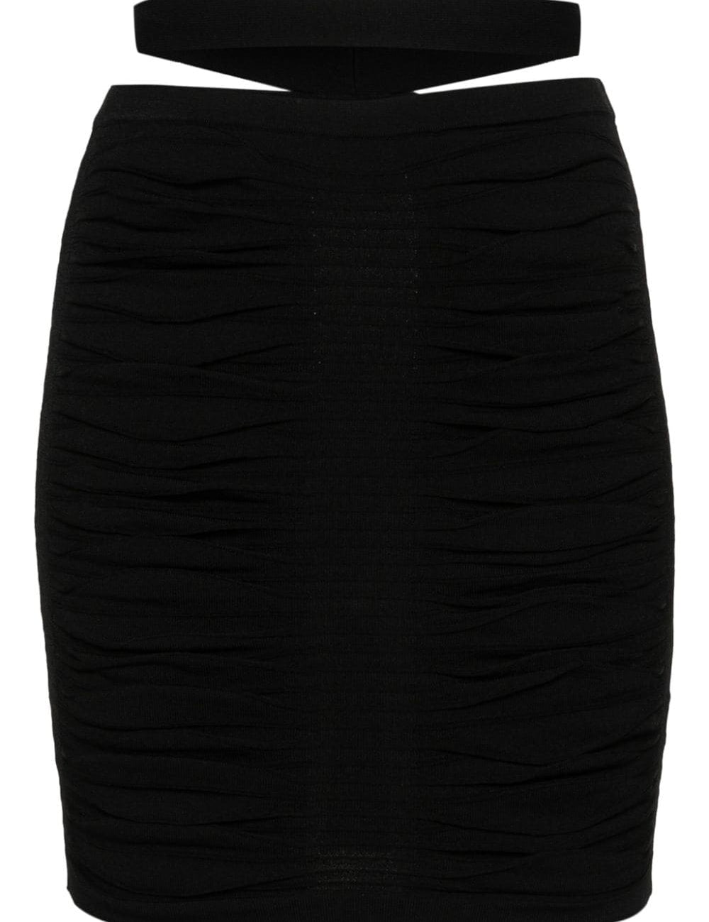 Gonna drappeggiata in nero - donna 