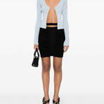 Gonna drappeggiata in nero - donna 