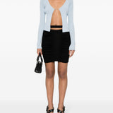 Gonna drappeggiata in nero - donna 