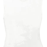 Top semi-trasparente in bianco Ann Demeulemeester - donna 