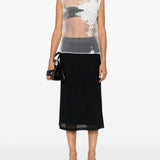 Top semi-trasparente in bianco Ann Demeulemeester - donna 