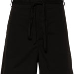 Shorts con pieghe in nero Ann Demeulemeester - donna 