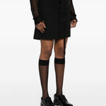 Shorts con pieghe in nero Ann Demeulemeester - donna 