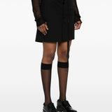 Shorts con pieghe in nero Ann Demeulemeester - donna 