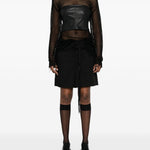 Shorts con pieghe in nero Ann Demeulemeester - donna 