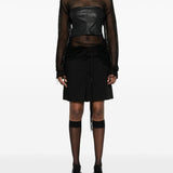Shorts con pieghe in nero Ann Demeulemeester - donna 