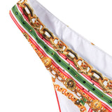 Slip bikini con stampa Saluti Summertime in multicolore - donna 