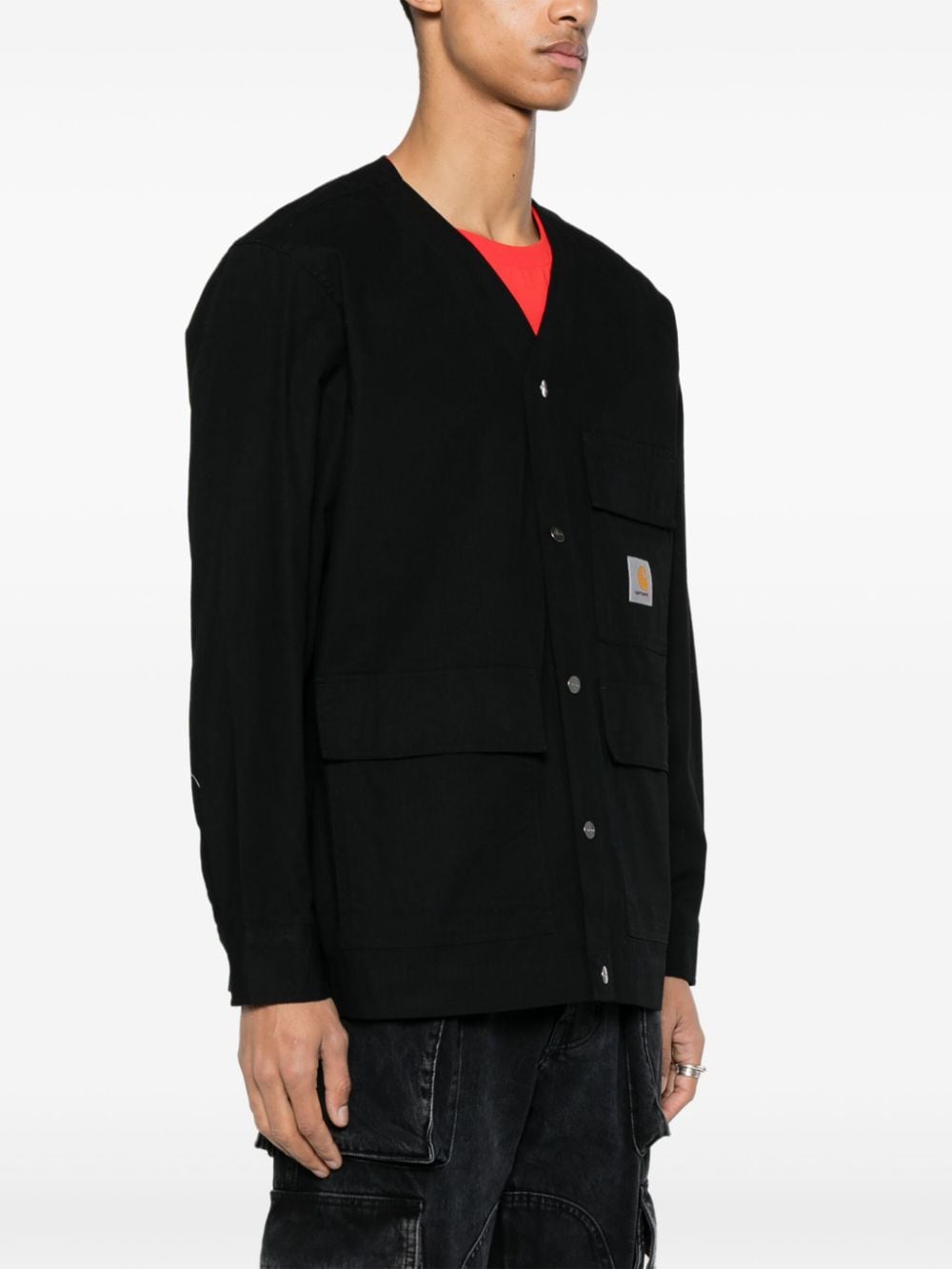 Camicia con applicazione in nero - uomo 