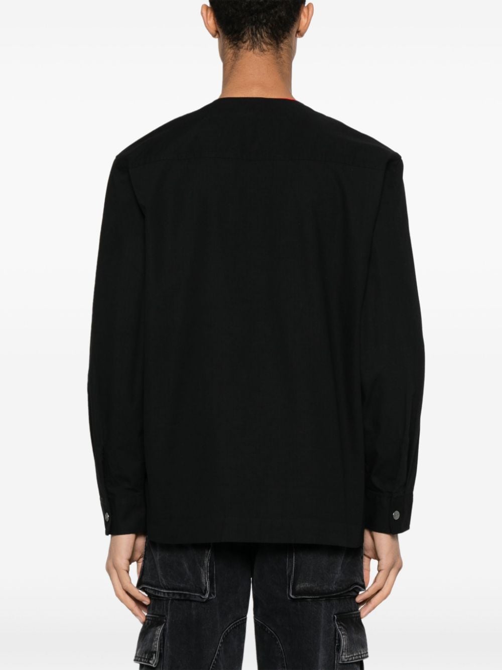 Camicia con applicazione in nero - uomo 