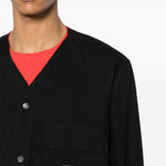 Camicia con applicazione in nero - uomo 