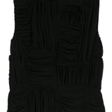 Top con ruches in nero - donna 