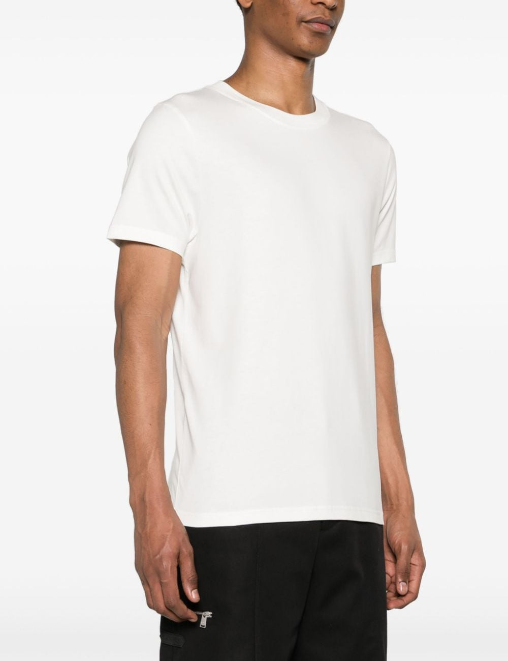 T-shirt girocollo in bianco - uomo 