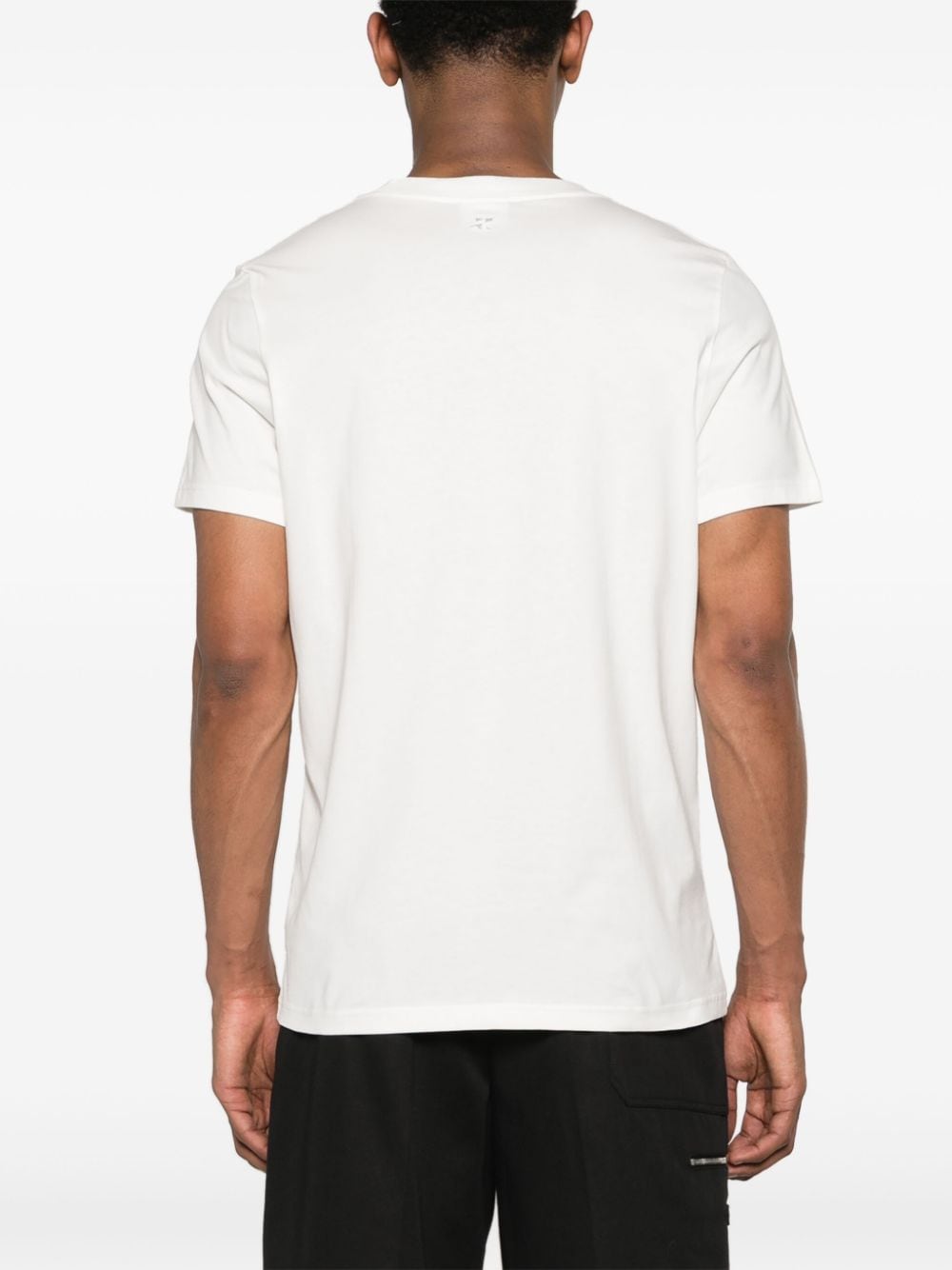 T-shirt girocollo in bianco - uomo 