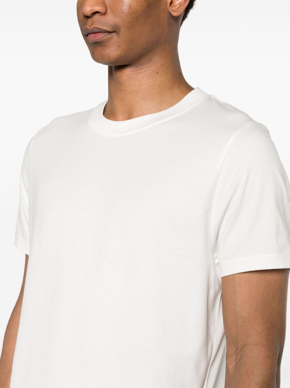 T-shirt girocollo in bianco - uomo 