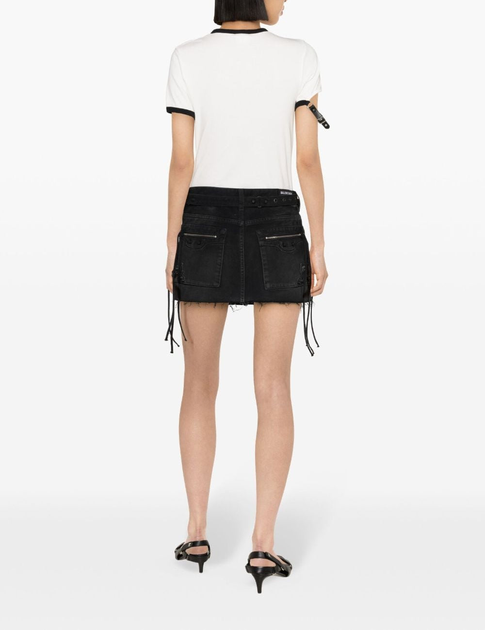 T-shirt con patch logo in bianco - donna 